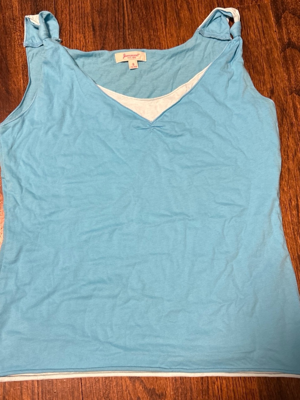 Blue V-Neck Tank Top by Jeanswest